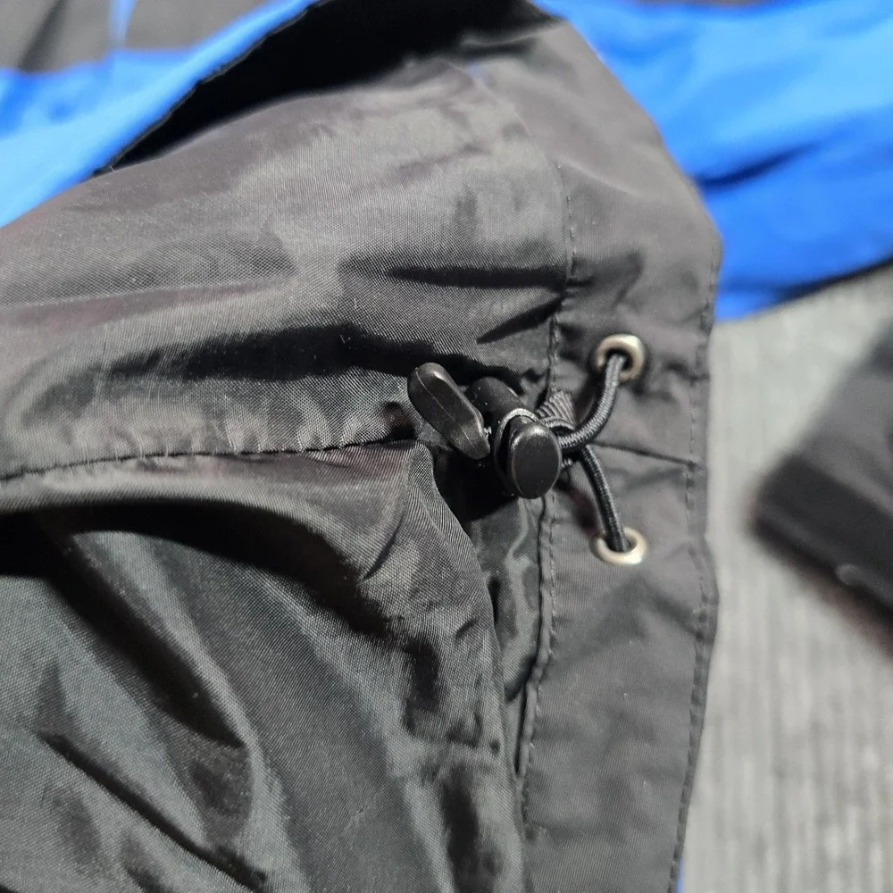 The North Face Jacket Mens Medium Blue Black Gore-Tex Hooded Rain Shell